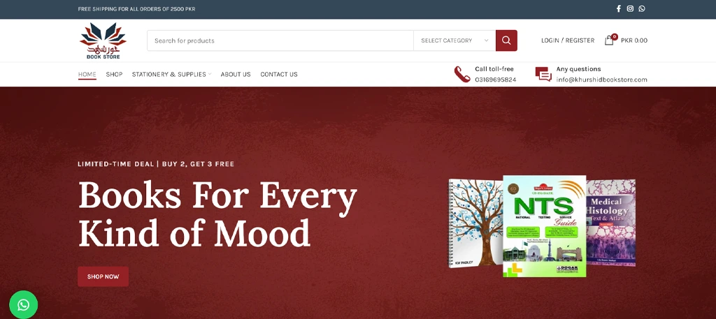 Khurshid-book-store-Website-Design-and-development-by-Asjad-Ali-web-app-developer